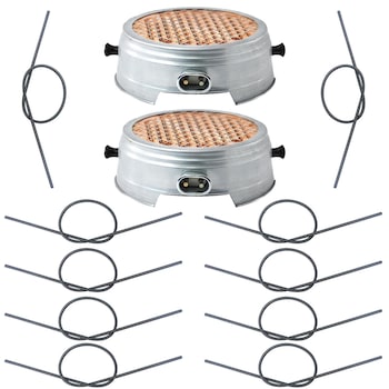 Pachet - 2 x Resou electric, Plita, Ceramic, Nichelina, Cablu 1M, 1000W + 10 x Rezistenta electrica nichelina resou 1500W Pachet - 2 x Resou electric, Plita, Ceramic, Nichelina, Cablu 1M, 1000W + 10 x Rezistenta electrica nichelina resou 1500W