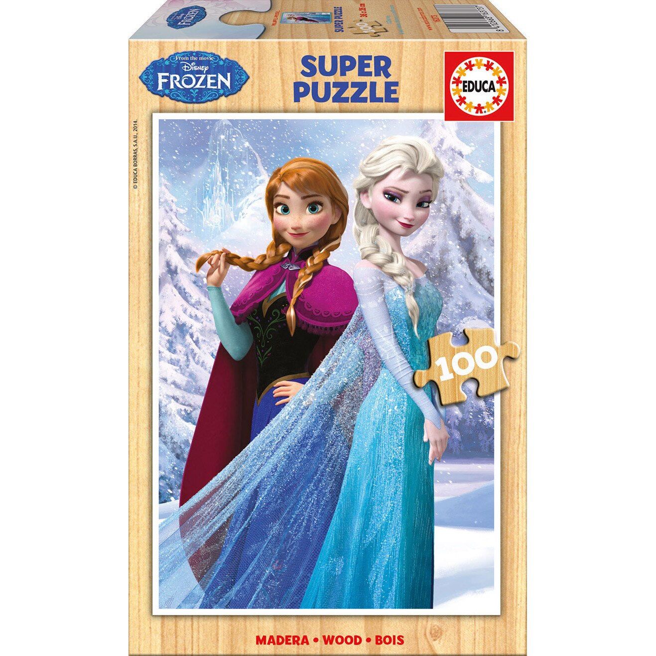 Puzzle din lemn Educa - Disney Frozen, 100 piese (16373)