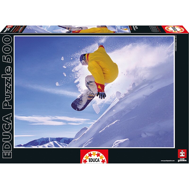 Puzzle Educa - Snowboard, 500 piese, include lipici puzzle (16273)