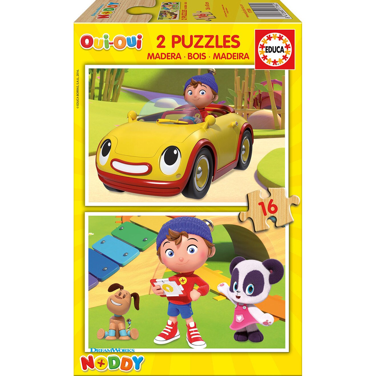 Puzzle din lemn Educa - Noddy, 2x16 piese (17160)