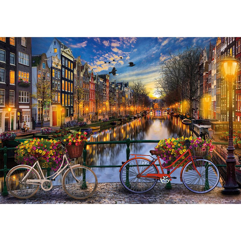 Puzzle Educa - Amsterdam with Love, 2000 piese, include lipici puzzle (17127)
