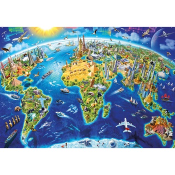 Puzzle Educa - World Landmarks Globe, Adrian Chesterman, 2000 piese, include lipici puzzle (17129) Puzzle Educa - World Landmarks Globe, Adrian Chesterman, 2000 piese, include lipici puzzle (17129)