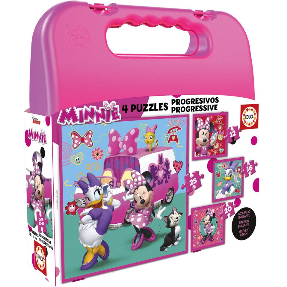 Puzzle Educa - Minnie Happy Helpers Case, 12/16/20/25 piese (17638)