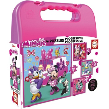 Puzzle Educa - Minnie Happy Helpers Case, 12/16/20/25 piese (17638) Puzzle Educa - Minnie Happy Helpers Case, 12/16/20/25 piese (17638)