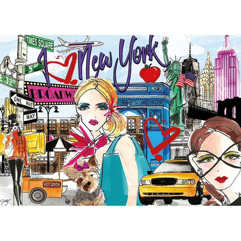 Puzzle Educa - Take me to New York, 500 piese, include lipici puzzle (17649)