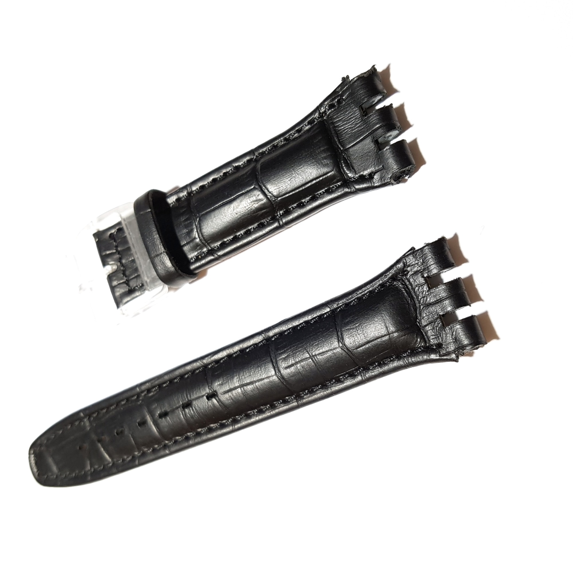 Curea compatibila ceasuri Swatch SW21/ 21mm, neagra