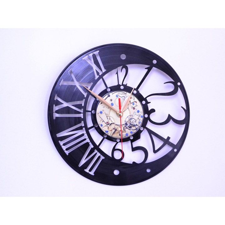 Ceas de perete vinil KING Aroma, model Cifre, diametru 30 cm