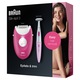 Braun Silk-épil 3 3-420 Epilátor, 20 csipesz, 2 sebesség, Trimmer, rózsaszín