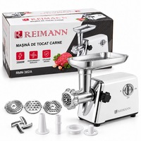 Masina de Tocat Carne REIMANN® Varianta Mare cu Cadru din Aluminiu 3500W cu 6 Accesorii Incluse si Functie Reverse