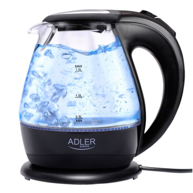 Fierbator de apa, Adler AD1224, 1.5 L, 2000 W, Negru
