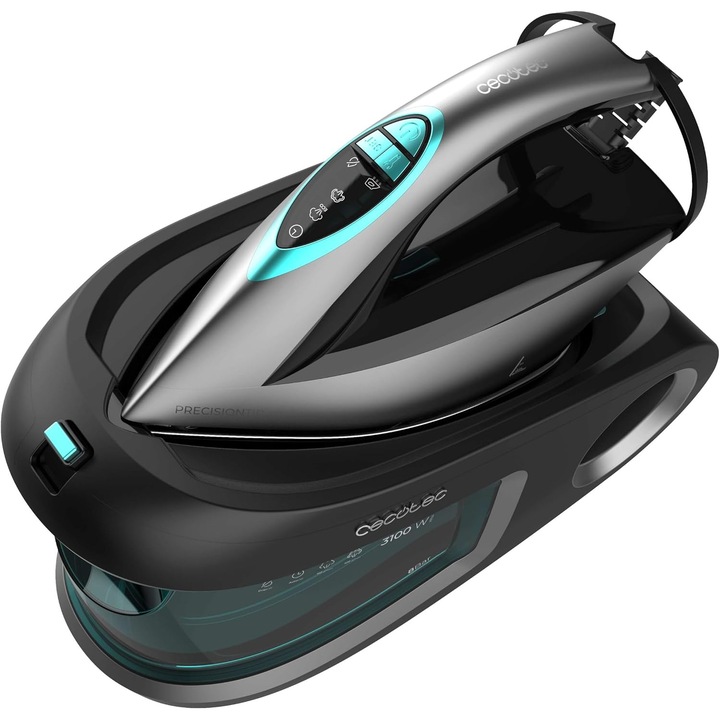 Statie de Calcat Cecotec IronHero 3200 Station Essential, 3200 W, 8 Bar, Abur 150 g/min, Boost 420 g/min, Talpa Ceramica Turbo Slide