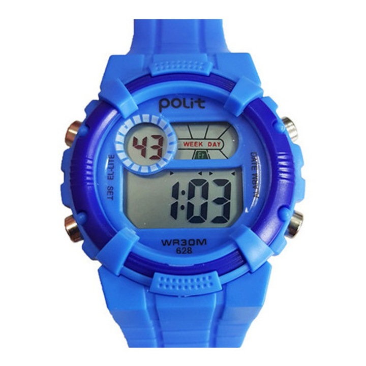 Ceas Copii, Afisaj Electronic, Cronometru, Data, Alarma/F1, Rezistent la Apa Salamandra Kids