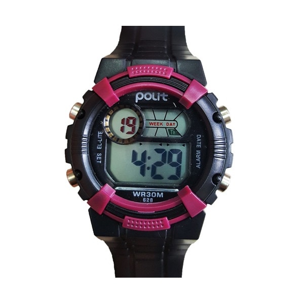 Ceas Copii, Afisaj Electronic, Cronometru, Data, Alarma/F1, Rezistent la Apa, Mov/Negru, Salamandra Kids