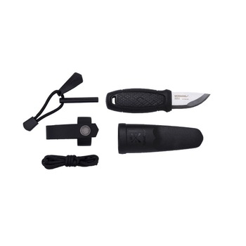 Kit cutit de gat cu amnar, Mora Eldris, negru pentru DIY/camping/hobby Kit cutit de gat cu amnar, Mora Eldris, negru pentru DIY/camping/hobby