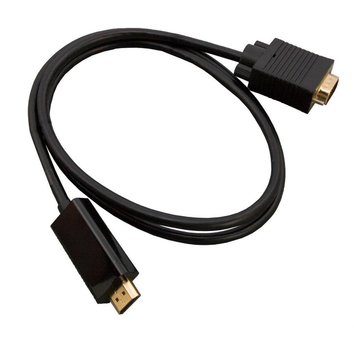 Cablu HDMI-VGA, 1 m, transducter incorporat, doar de la hdmi la vga