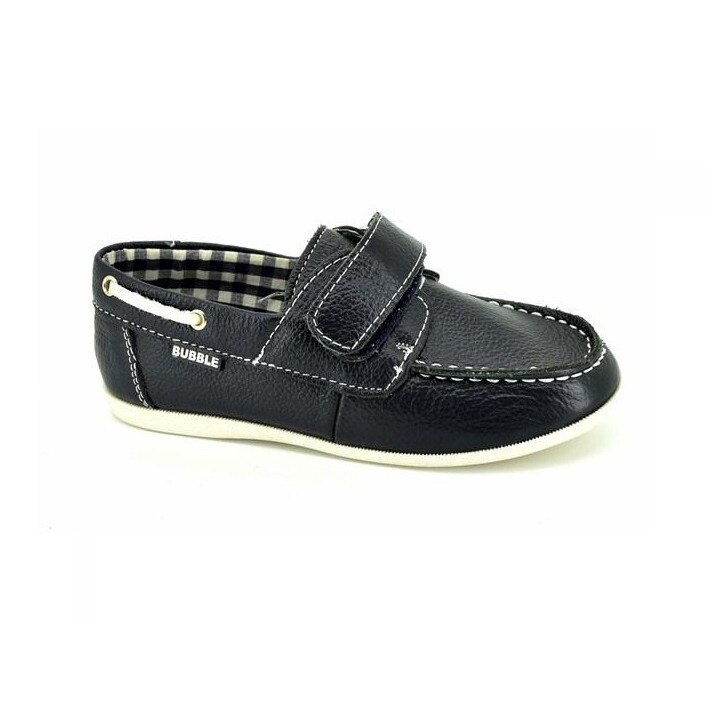 Mocasini copii piele Bubble B881 bleumarin inchis 34