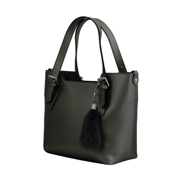 Geanta de dama din piele naturala, Adelina 3, Argintiu Geanta de dama din piele naturala, Adelina 3, Argintiu