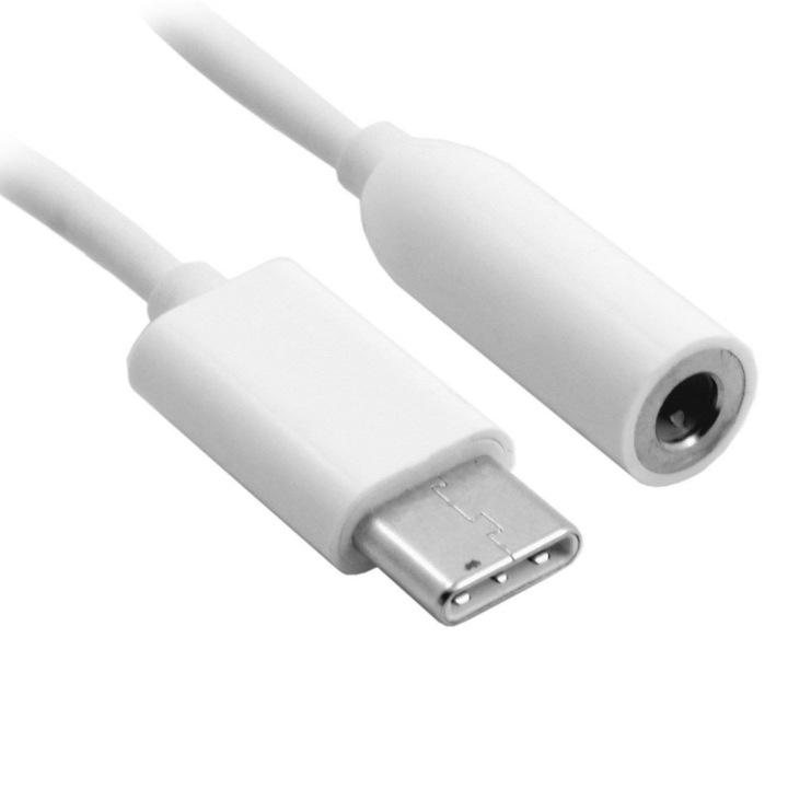 Huawei USB Type C adapter, Jack 3.5 mm, Fehér
