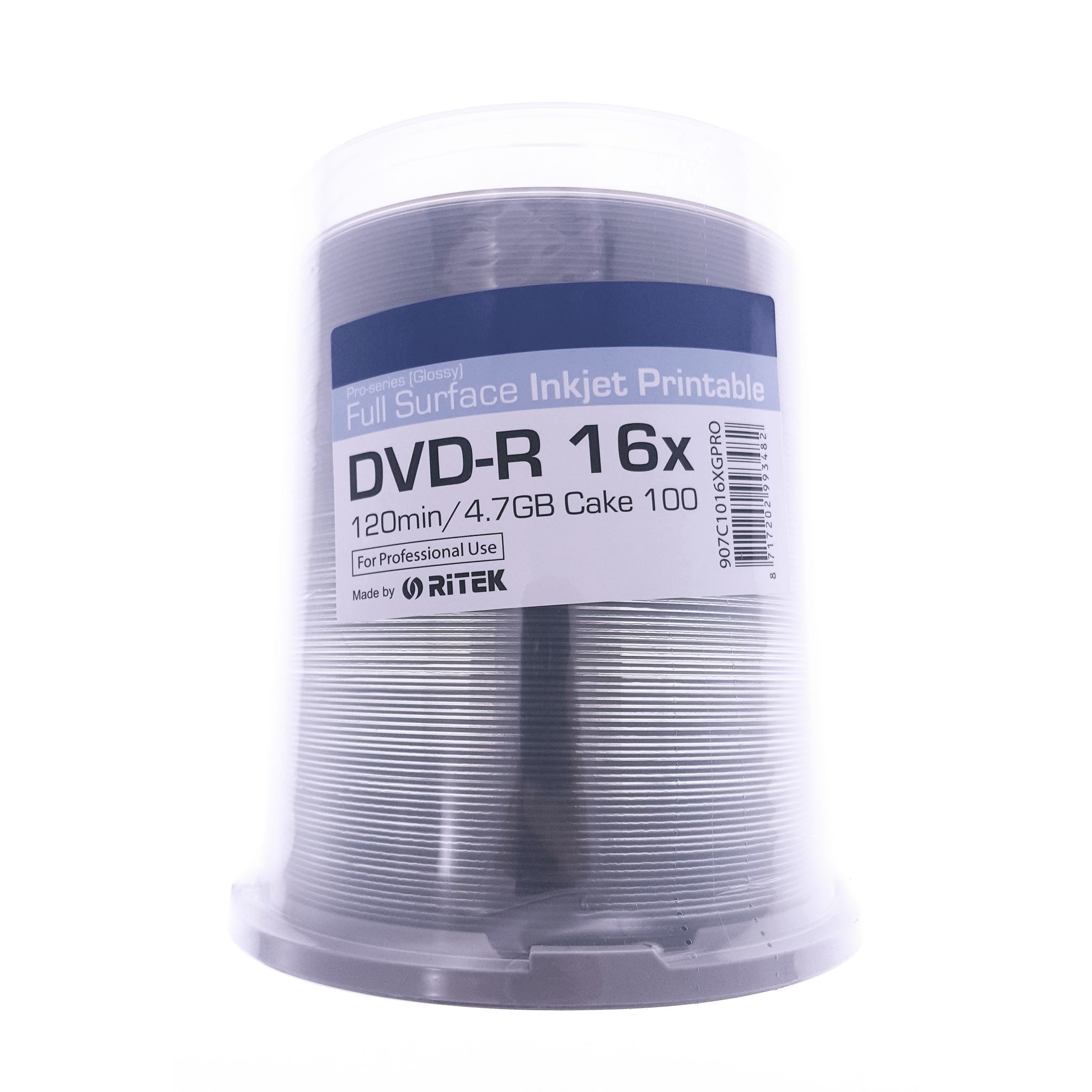 DVD-R, 4.7Gb, 16X , Printabile Glossy, Traxdata , set 100 buc-TRDG