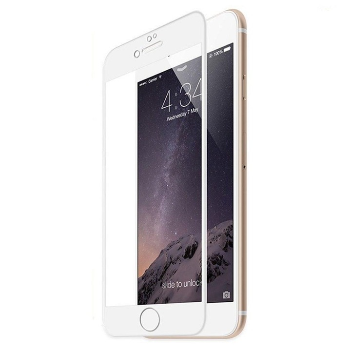 9H üveg védőfólia iPhone 7/8 Plus-hoz, fehér, BBL148