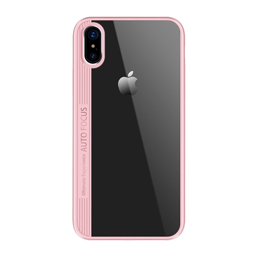 Set Husa protectie pentru iphone 7 / 8, Ultra Slim, Transparent/Roz si folie protectie ecran, Joyshell