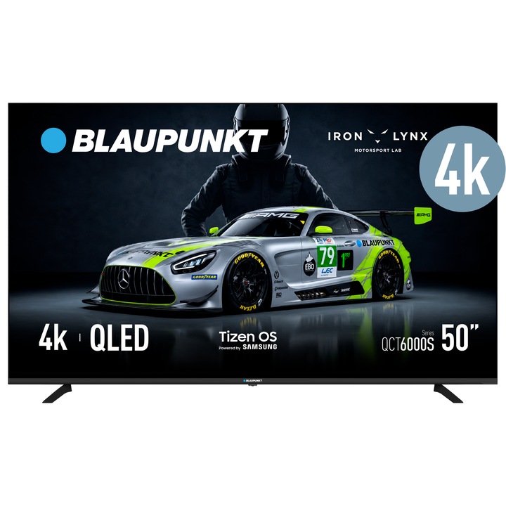 Televizor Blaupunkt QLED 50QCT6000S, 127 cm, Frameless, Smart Tizen OS 8.0, 4K Ultra HD, Clasa G