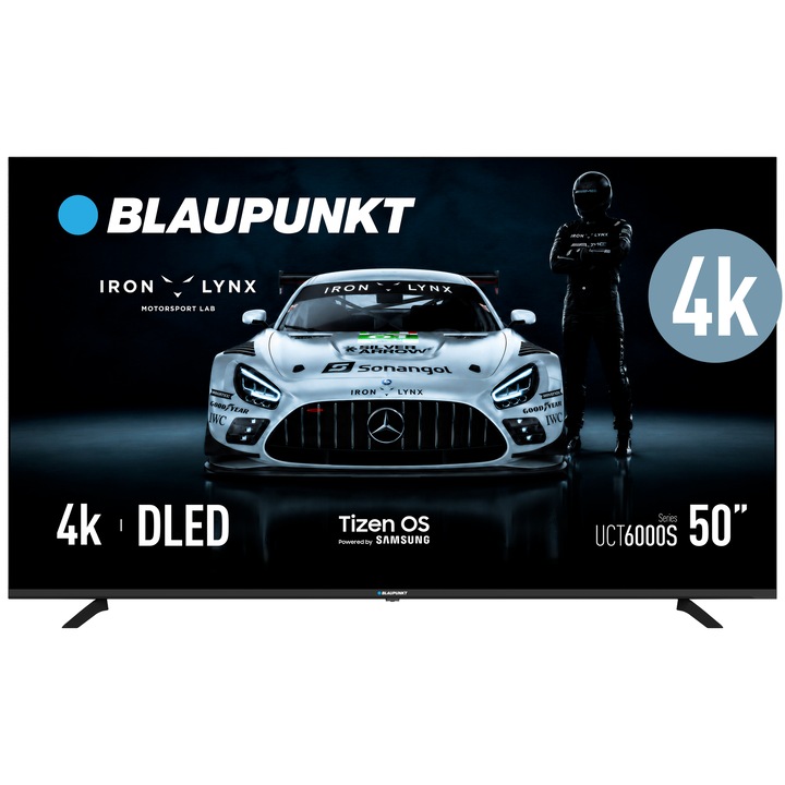 Televizor Blaupunkt 50UCT6000S, 127 cm, Frameless, Smart Tizen OS 8.0, 4K Ultra HD, Clasa G