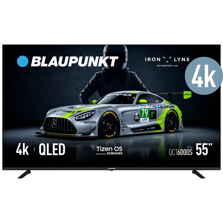 Televizor Blaupunkt QLED 55QCT6000S, 139 cm, Frameless, Smart Tizen OS 8.0, 4K Ultra HD, Clasa G