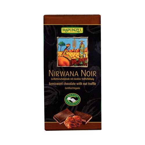 Ciocolata Bio Nirwana Neagra cu Praline Rapunzel 100gr