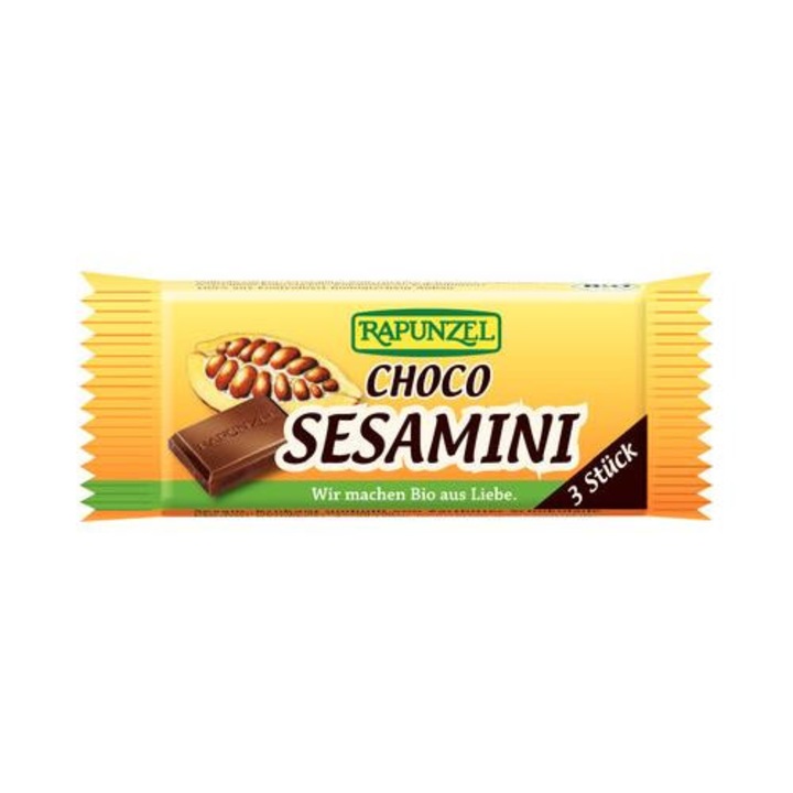 Batoane de Susan cu ciocolata bio, 27g, Rapunzel