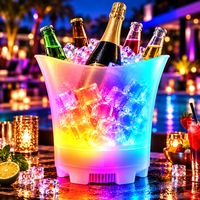 Frapiera Luminoasa cu Difuzor Bluetooth Infiniteea™, Capacitate 7L, Iluminare LED Multicolor, 8 Jocuri de Lumini, Boxa Wireless Integrata, Acumulator Reincarcabil, Design Premium pentru Petreceri, Bar, Terasa si HoReCa