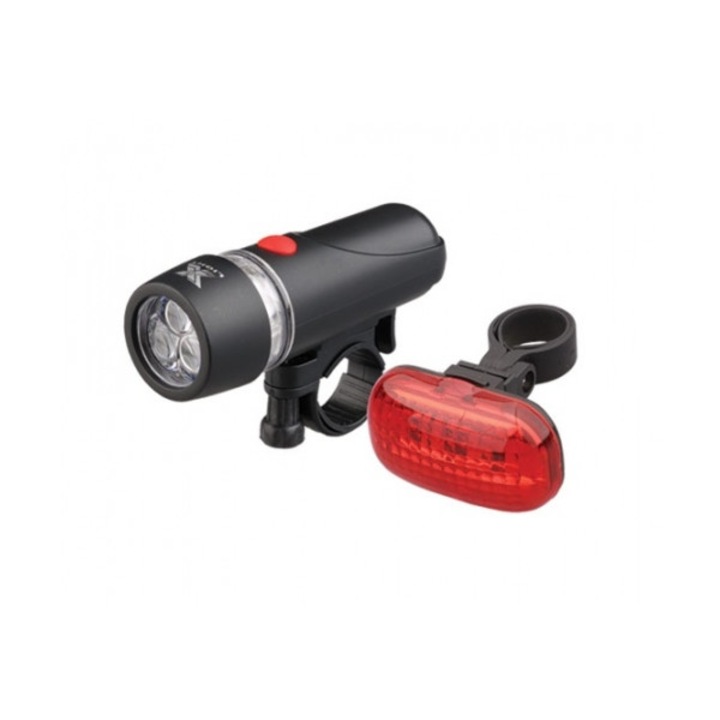 MXR, Bicikli lámpa készlet, Fényszóró / Hátsó lámpa, 5 LED