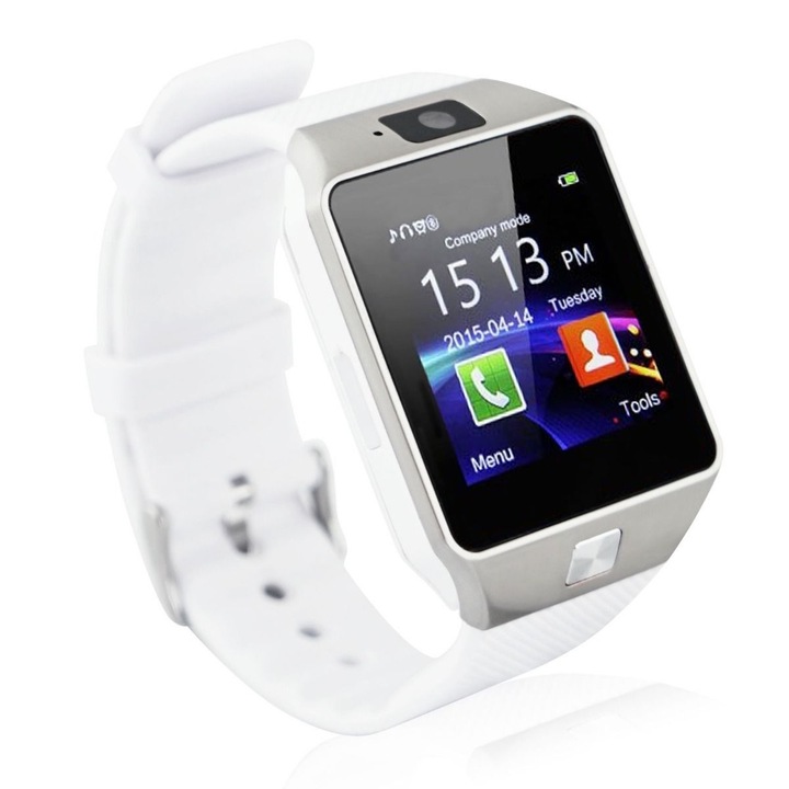 IDL IdealZen 09 okosóra, fém, telefon-mikro-sim, Micro-SD kártyanyílás, Bluetooth 4.0 csatlakozás, érintőképernyő, WhatsApp értesítések, hívások, üzenetek, 1.3 MPX kamera, alvásfigyelés, ülőmunka, elvesztésvédelem, Facebook, fehér