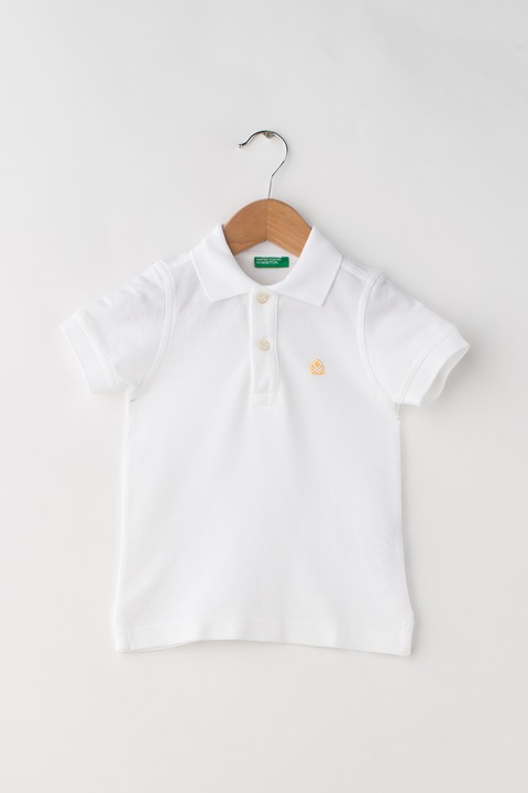 United Colors of Benetton, Galléros póló hímzett logóval, Fehér