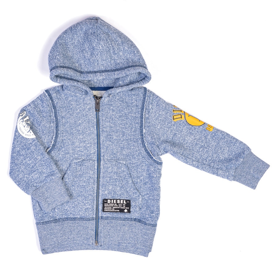 Hanorac Diesel pentru baieti, bleu, maneca lunga, gluga, 5 ani