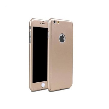 Husa iPhone 6 Plus / 6S Plus PROTECTS 360 + folie sticla, Gold Husa iPhone 6 Plus / 6S Plus PROTECTS 360 + folie sticla, Gold
