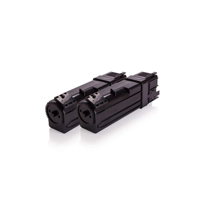 Set 2 Cartuse Toner Compatibile pentru Dell 2155 cdn [Black ] 2 x 3.000 Pag. |593-11035 / 84R1W / 899WG|