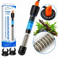 Incalzitor apa acvariu 50W, rezistenta incalzire acvariu cu termostat reglabil 12-34°C, pentru acvarii 20-50 L, complet submersibil, indicator luminos, prindere cu 2 ventuze