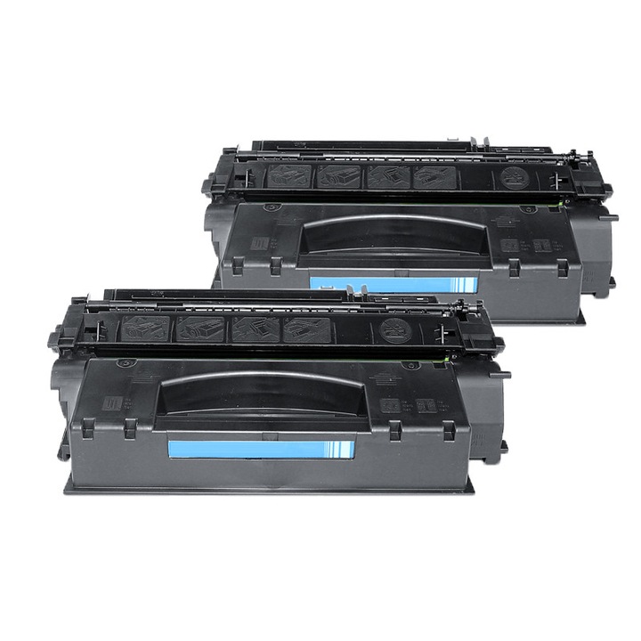 2 db kompatibilis Econik festékkazetta a HP LaserJet Professional P 2015 dn készülékhez [Fekete ] 2 x 7000 oldal |Q7553X / 53X|
