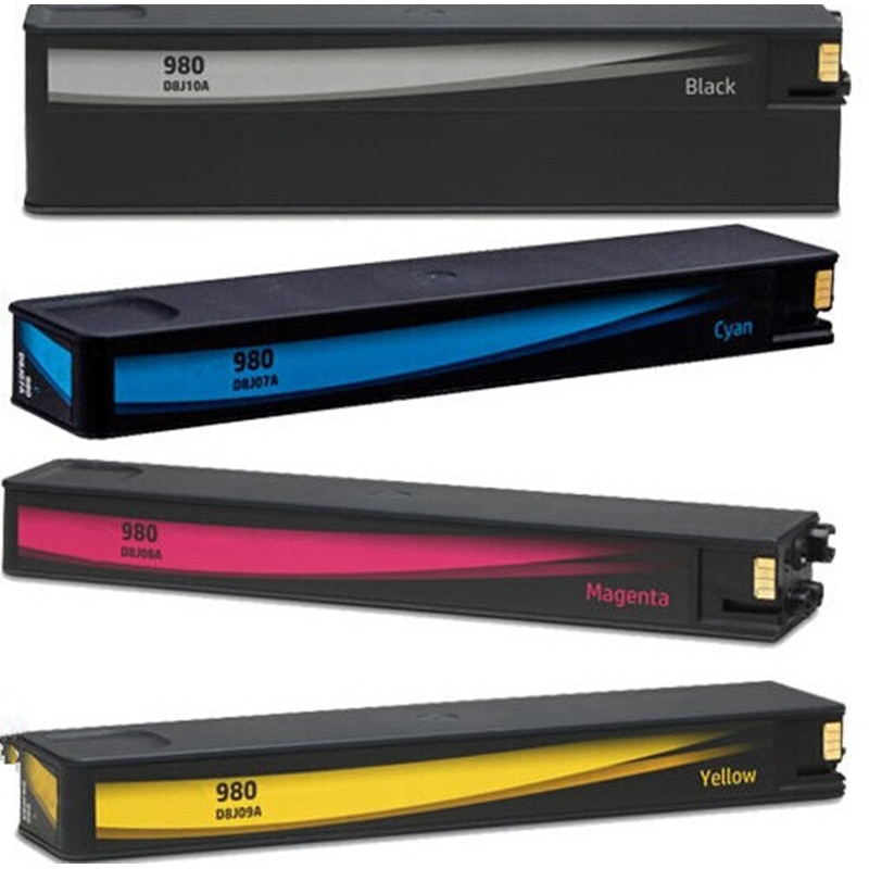 Set 4 Cartuse H980XL BK/COLOR Compatibile pentru HP OfficeJet Enterprise Color X555dn / Officejet Enterprise Color X555xh / OfficeJet Enterprise Color X585f / OfficeJet Enterprise Color X585dn / OfficeJet Enterprise Color X585z