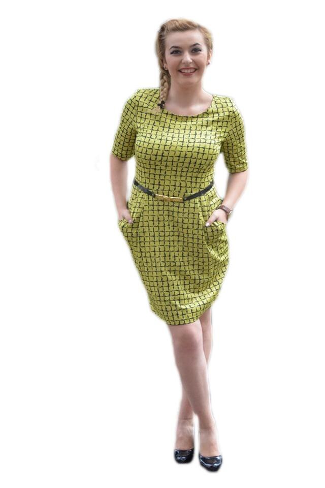 Rochie mulata pe corp, din material subtire, D&J Exclusive, Verde