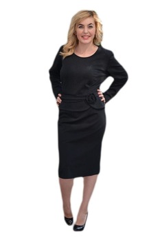 Rochie calduroasa, aspect de costum, D&J Exclusive, Negru