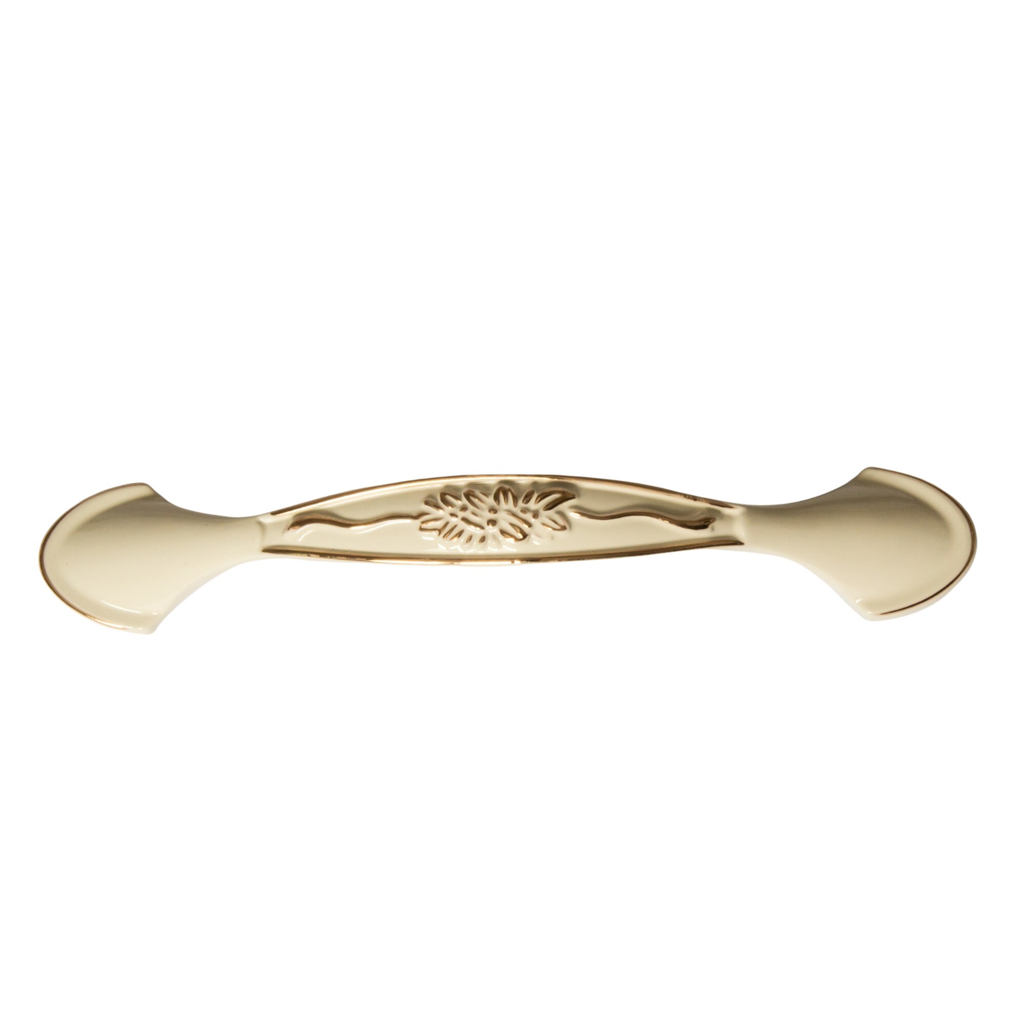 Maner model ROYAL 1, 96 mm, finisaj crem/auriu