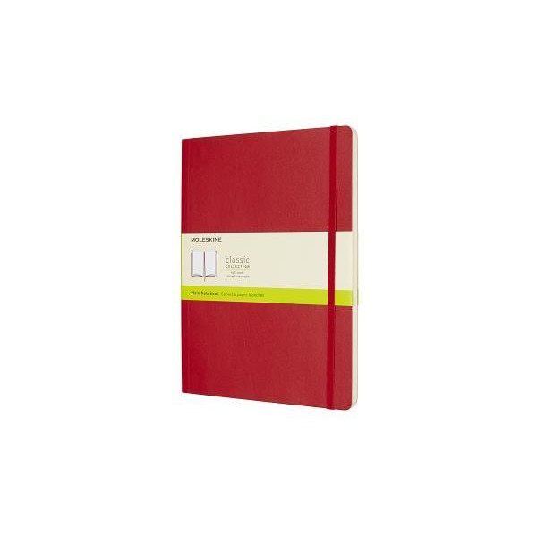 Moleskine Classic Notebook, Extra Large, Plain, Scarlet Red, Soft Cover (7.5 X 10), Moleskine (Author)