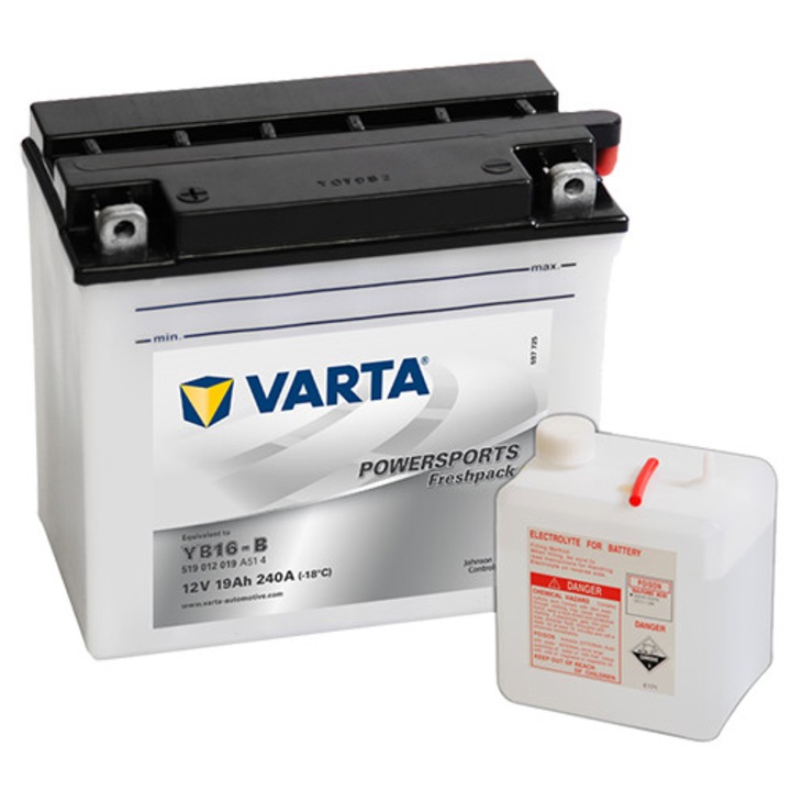 Baterie VARTA MOTO cu acid 12 V 19 Ah + stanga lung 176 mm