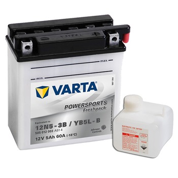 Baterie VARTA MOTO cu acid 12 V 5 Ah + dreapta lung 121 mm Baterie VARTA MOTO cu acid 12 V 5 Ah + dreapta lung 121 mm