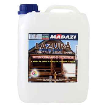 Lazura pentru lemn pe baza de apa, stejar luminos , Madazi, 5l Lazura pentru lemn pe baza de apa, stejar luminos , Madazi, 5l