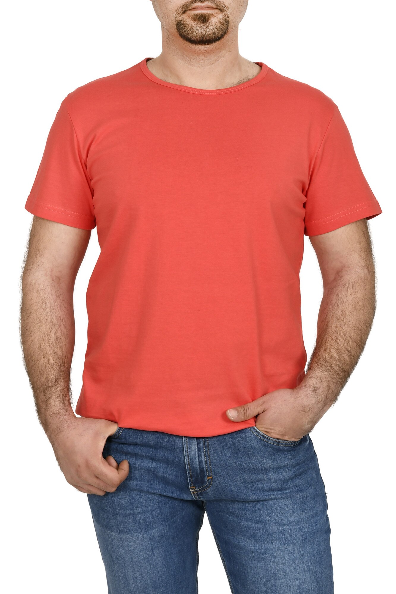 Tricou barbat,GloStory,Corai, Corai