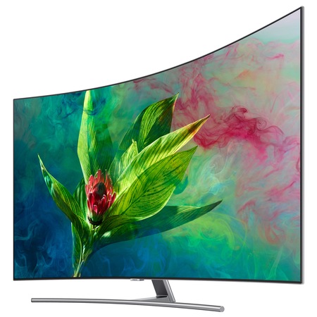 Televizor QLED Curbat Smart Samsung, 138 cm, 55Q8CN, 4K Ultra HD, Clasa B