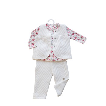 Compleu elegant fete 3 piese, VEO, Alb Compleu elegant fete 3 piese, VEO, Alb